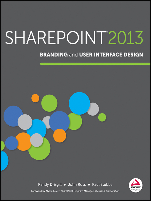Title details for SharePoint 2013 Branding and User Interface Design by Randy Drisgill - Available